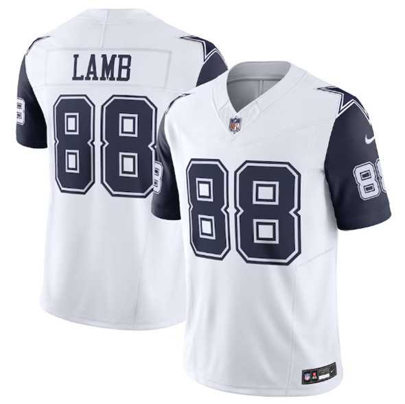 Men & Women & Youth Dallas Cowboys #88 CeeDee Lamb Thanksgiving White 2023 F.U.S.E. Vapor Limited Stitched Football Jersey